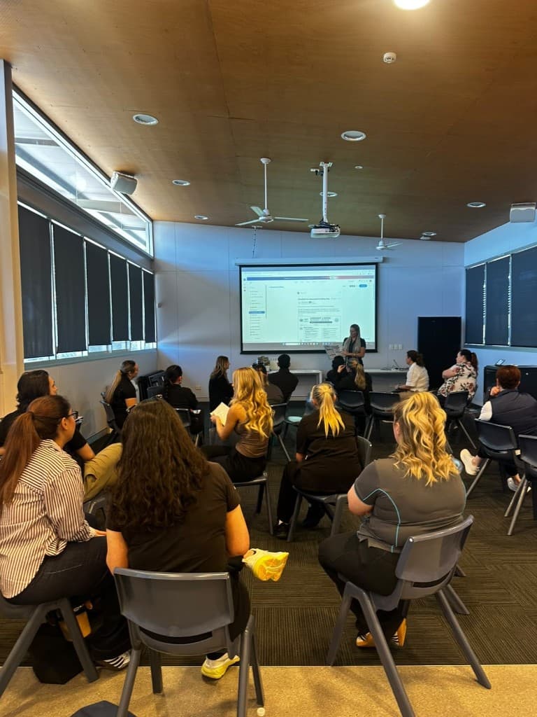 Education and care professionals participating in a NEST learning event